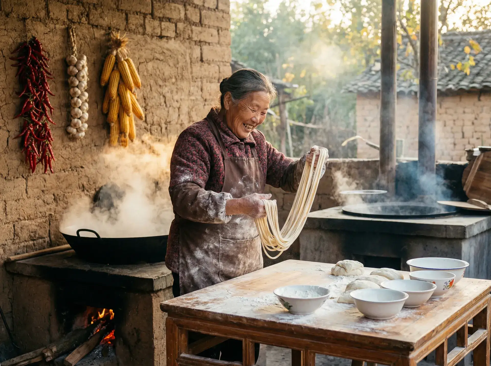 农家大嫂手擀面 - freepeople性欧美中国 乡村美食